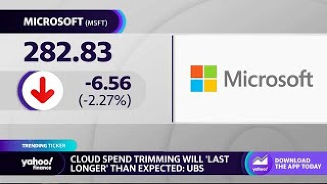 UBS analysts predict extended cloud spending cuts for Microsoft, other tech companies